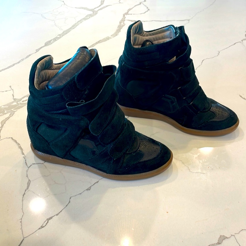 Isabel Marant Velvet Over Basket "Bekett" Sneakers